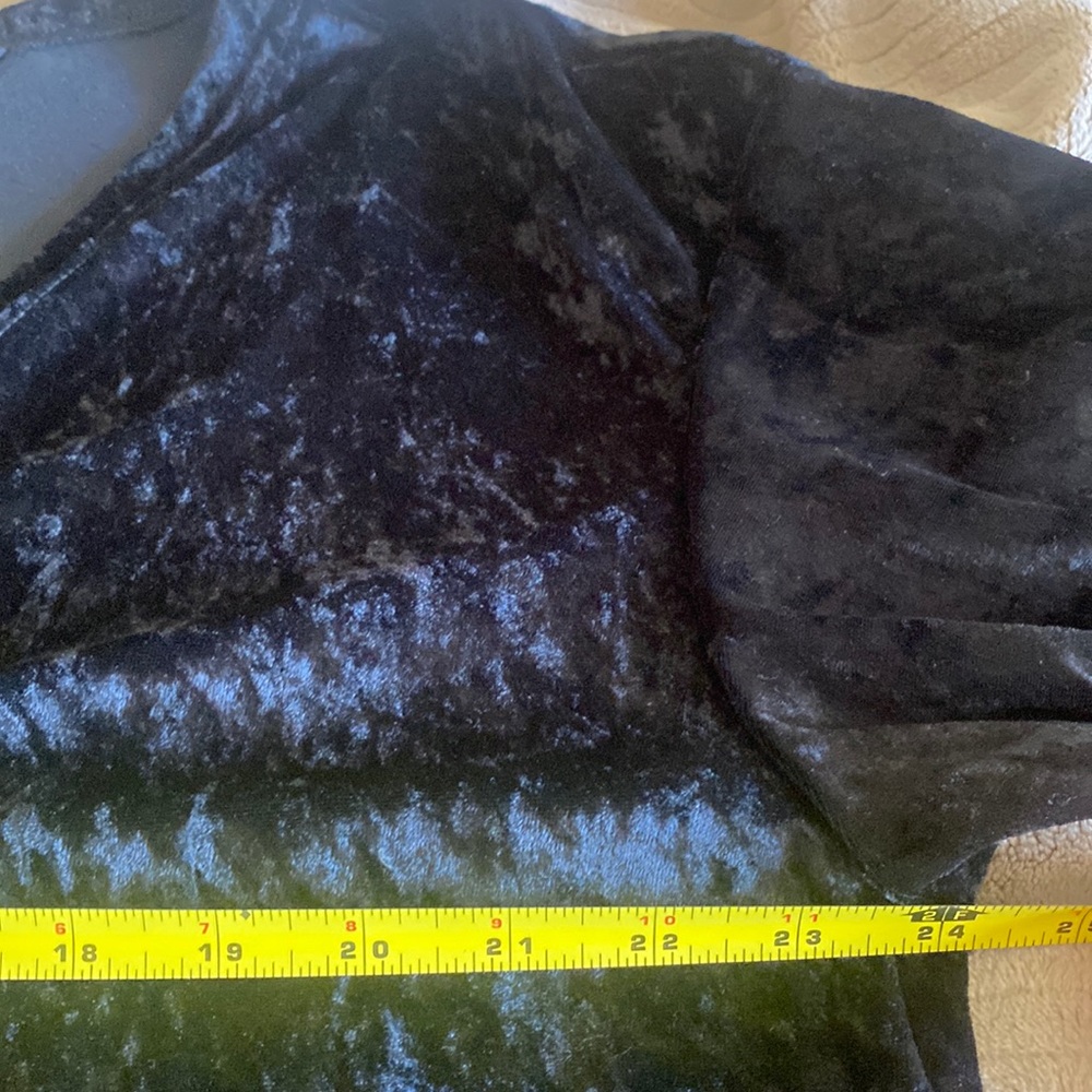 Top velvet like with silver buttons never worn